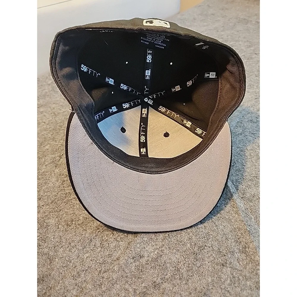 Los Angeles Dodgers Hat Cap Baseball Team New Era Patch 59FIFTY Fitted‎ 7-5/8